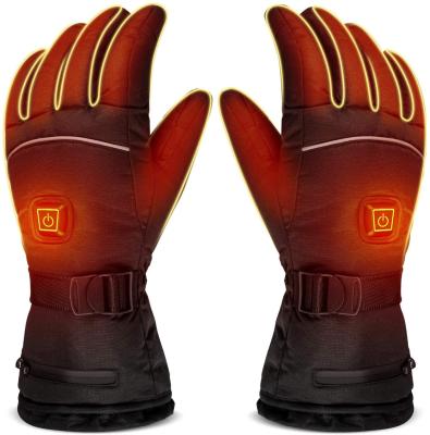 China Cotton/Spandex OEM Factory 8h Winter Electric Battery Hand Warmer Long Powered Heated Gloves For Outdoor Gloves Skating Skiing for sale