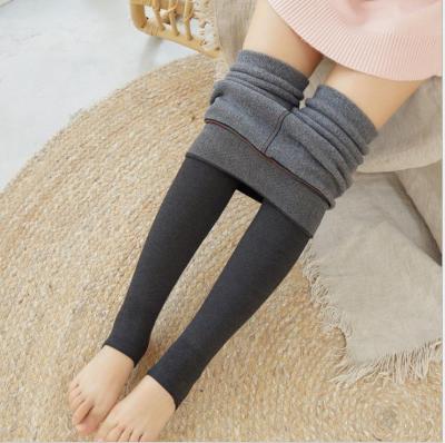 China Cashmere Lambskin Stretch High Waist Gaiters Winter Women's Skinny Pants Super-thick Warm Breathable High Gaiters for sale