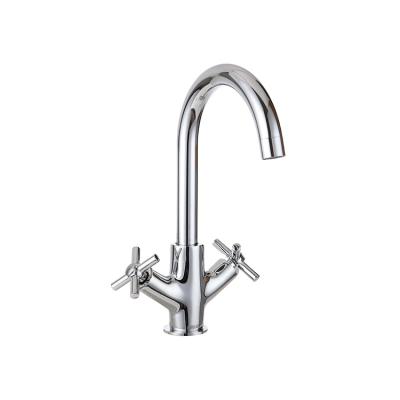 China Durable Brass Mixer Taps LIRLEE OEM ODM Double Handle Kitchen Mixer Tap Faucet for sale