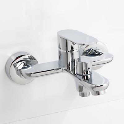 China Without Hot And Cold Slide Bar Shower Mixer Tap Valve Core Brass Ceramic Wall Mounted Shower Water Mixer LIRLEE for sale