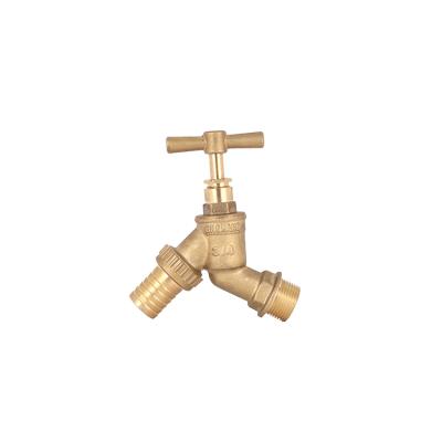 China Easily Install LIRLEE Outdoor Faucets Garden Classic Type Single Cold Brass Water Taps Elbow for sale