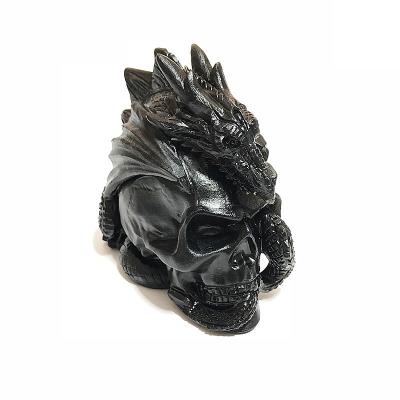 China China Wholesale Natural Healing Obsidian Flying Dragon Skulls Crystal Carving Crafts for sale