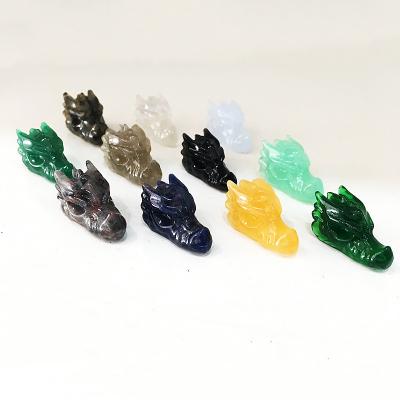 China China Wholesale Natural Healing Mini Dragon Head Crystal Carving Hot Selling Products Dragon Head Crystal Skulls for sale