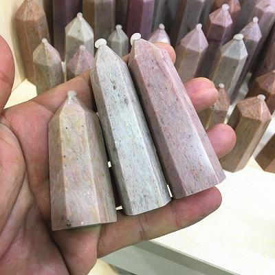 China China Hot Selling High Quality Natural Rosewood Peaked Square Peaked Crystal Energy Quartz Tower Gift Decoration for sale