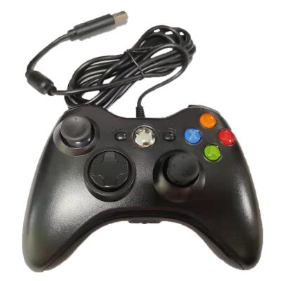 China Xbox 360 Game Console Wired Controller Compatible With PC USB Dual Shock Black And White XB 360 for sale