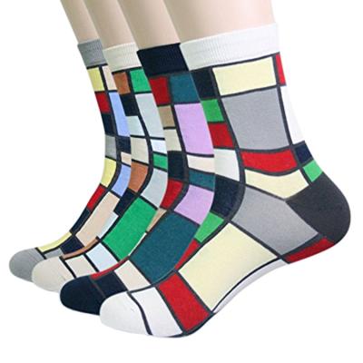 China Sports Breathable Cotton Mens Striped Crew Socks for sale