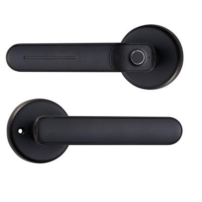 China Suit for 99% Indoor Wooden Door Door Thickness: 35- Hot Selling Indoor Lever Fingerprint Door Lock China Manufacturer Smart Fingerprint Handle Lock 55mm WAFU WF-017 replace for knob door for sale