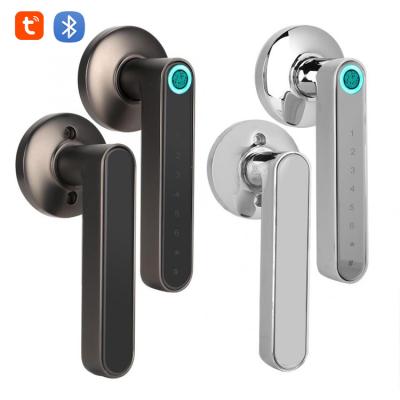 China Entry Dynamic Code Password Front Electric Cylinder Frameless Home Door Digital Wifi Fingerprint Master Smart Door Lock for sale