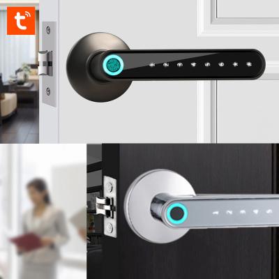 China Dynamic Password Wifi Digital Door Lock for Airbnb hotel tuya smart wireless top quality ttlock indoor home door lock fingerprint smart button for sale