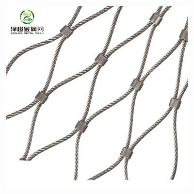 China Durable China Birds Zoo Aviary Stainless Steel Wire Rope Mesh Net Ferrule Strong Flexible Cable For Zoo Animal X-Tend Zoo Mesh Usa for sale