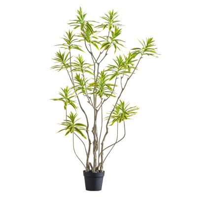 China The color is natural and is new washable artificial tree green color leaves gold decoration green plants wholesale home decorative artificial large tree for sale