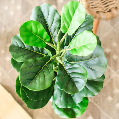 China Artificial Ficus Pandurata Tree Office Decoration Plants Chinese Decorative Green High Quality Minimalist Artificial Trees for sale