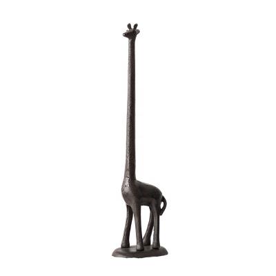 China Cast Iron Art Decorative Ornaments Vintage Desktop Steady Custom Decor Crafts Home Decor Giraffes Gift Present for sale