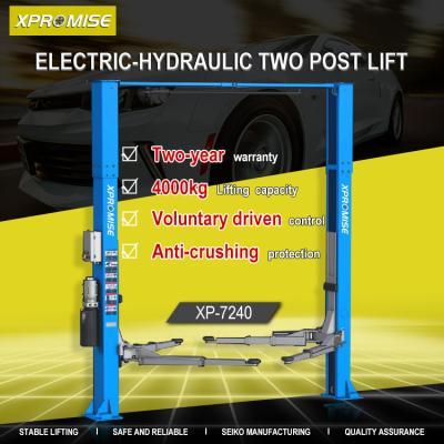 China 24V Safety Control Hydraulic Post Lift Portable 2 Post Car Lifts For Home Garage for sale