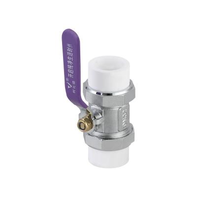 China Newest General Zhejiang Factory Purper Fit High Quality Ppr Plastic Pipe Fitting Ppr Ball Valve for sale