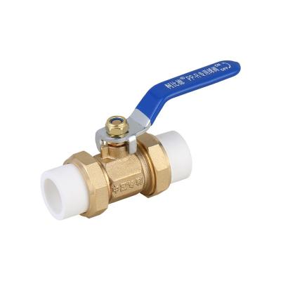 China General Ppr Pipe Fittings Factory And Ppr Double Union Brass Core Plastic Ball Valves for sale