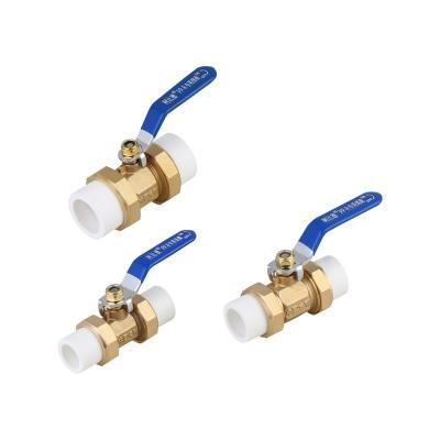 China General Ppr Pipe Brass Pn25 1/2inch Ball Valve Female Union Ball Valvefor Ppr Pipe for sale