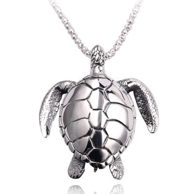 China Antuqye Vintage SeaTurtle Jewelry Punk Fashion Alloy Metal Animal Pendant Necklace for sale