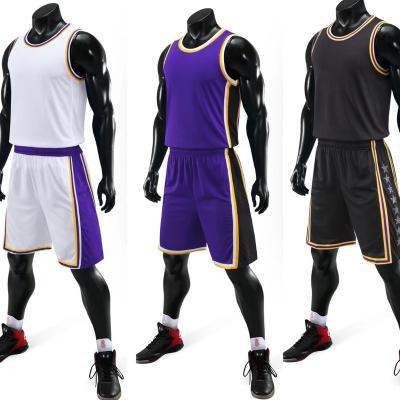 China Breathable Sublimation custom style men Basketball jersey Breathable Basketball suit for sale