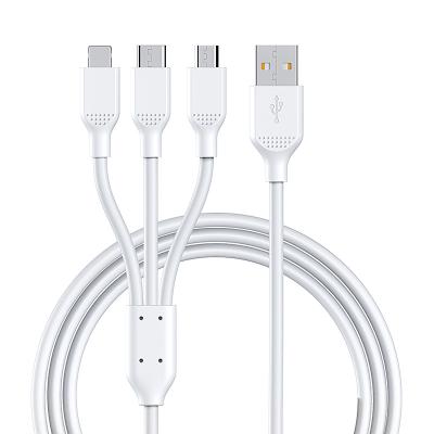 China Desktop Universal All In One Durable 3in1 USB Data Charger Multi Cable 3 IN 1 USB Cable for sale