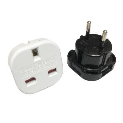 China UK to EU Adapters 250V UK to EU Plug Adapter Converter GB to EU Travel Adapter UK to European Plug with Safety Shutter Black/White for sale