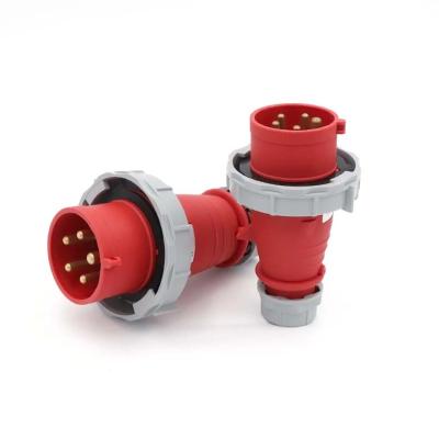 China High quality industrial IEC standard product 16A 32A 63A 125A IP66 3P 4P 5P waterproof industrial male socket used in building for sale