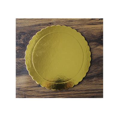 China 8 Inch Cardboard Mini Square Round Food Paper Biodegradable Thick Corrugated Cake Boards Gold Silver for sale