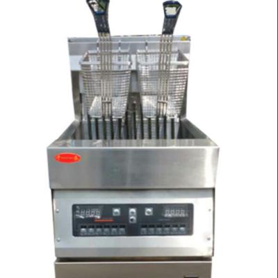 China EF-28L 15L+15L Korean Easy Clean Commercial Industrial Potato Cheese Hot Dog Deep Fryer Machine for sale