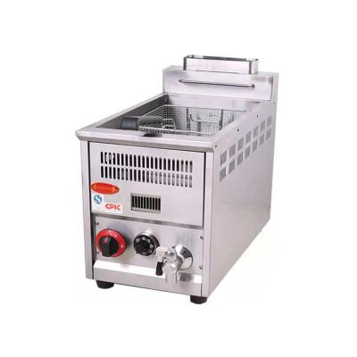 China Stainless Steel Easy Clean Commercial Gas Single Tank Fish And Potato Chips Corn Dog Deep Fryer for sale