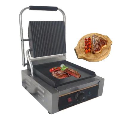 China Bread Bakery Machine Double Side Non-Stick Coated Stainless Steel Electric Griddle For Panini for sale