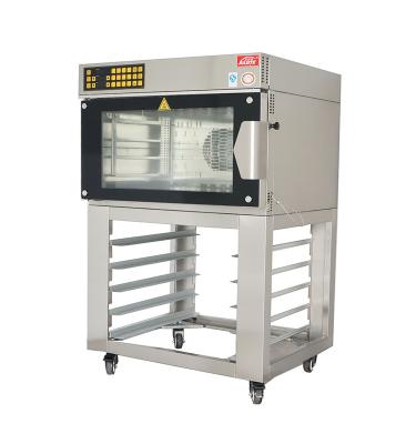 China High Efficiency Industrial Bakery Machine Hot Air Stove 4 Decks Electric Convection Steam Oven With Stand for sale