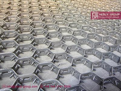 China AISI309 Hex-Mesh Grating for refractory linings, HESLY Hexmetal factory direct supplier for sale