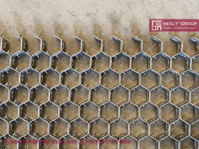 China 1.4833 Hex Metal  Armoring refractory linings in furnaces | SS309sBar strips 2.0X45mm | 48mm hexmetal mesh | 1000X2000mm for sale