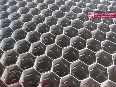 China Stainless Steel 316 grade Hex Metal Grating for refractory line | 2X19X50mm | Hesly Brand, China Manufacturer for sale