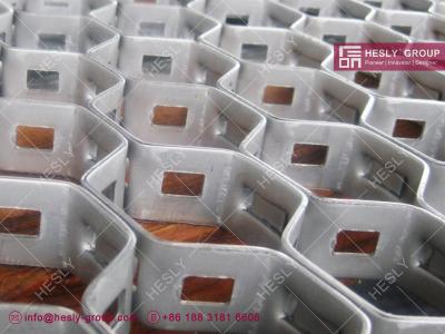 China Stainless Steel 304H Hexmesh | Bonding Hole Type | Refractory Lining Holders | 1.0X10X50mm | HESLY Brand - China Export for sale