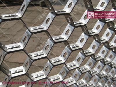 China SS321 Hexmesh with Lances for Refractory Linings in Combustion Chambers| China Hex-Mesh Supplier | 1mx2m, 45pcs/pallet for sale