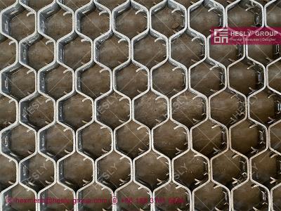 China SS410S Hexagonal Mesh for refractory lining | 25mm deep | 3mm thickness | 3'X8' sheet | Chinese Factory sales for sale