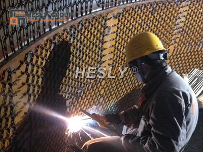 China 25mm height Din1.4541 Hexmesh for Refractory Linings in cyclones | China Hex-Mesh Supplier | 1mx2m, 40pcs/pallet for sale