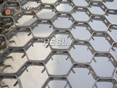 China 19mm height Din 1.4001 Hexmesh for Refractory Linings in boiler flue | China Hex-Mesh Supplier | 1mx1m, 50pcs/pallet for sale