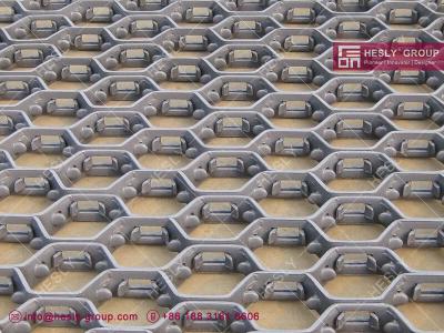 China H type Hesly Hexmesh for Refractory Lining | Low carbon Steel | 2.5X25mm strip | 46mm hexagonal hole -HESLY group for sale