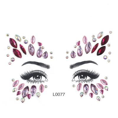 China Shiny new gem face temporary face jewelry dresser for diamond stage music festival tis tiktok for sale