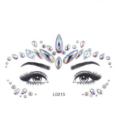 China Temporary Makers Direct Makeup Resin Diamond Face Gem Stick Diamond Eye Diamond Tattoo Sticker for sale