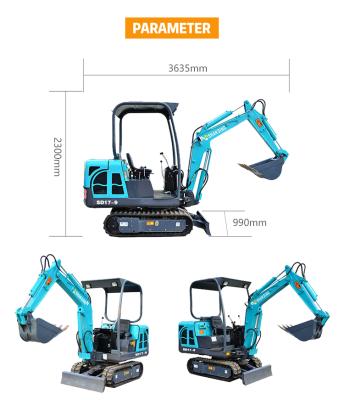 China Wholesale China Mini Excavator Micro Digger 1.6 Ton With Thumb Bucket For Sale for sale