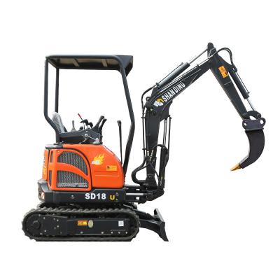 China SD18U Mini Garden Building Material Stores Mini Excavator Digger Multifunctional Digger Attachments for sale