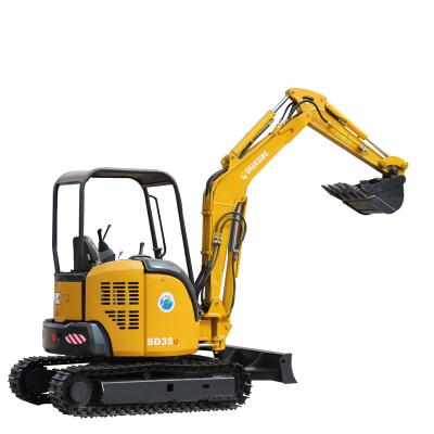 China Building Material Stores Shanding SD35U Farm Garden Durable Engineering 3ton Micro-digging Municipal Excavator for sale