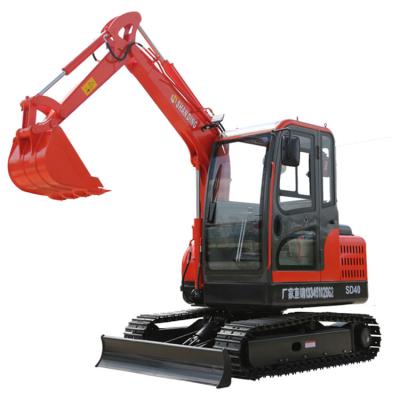 China Hotels SHANDING SD40B 3.5 Ton Hydraulic Micro Digger Hammer Mini Excavator Machine for sale