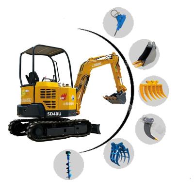 China Building Material Stores EPA AND EURO STANDARD V 4 TON HIGH END TAILLESS EXCAVATOR MINI 4 TON MINI MULTIFUNCTIONAL EXCAVATOR FOR SALE for sale