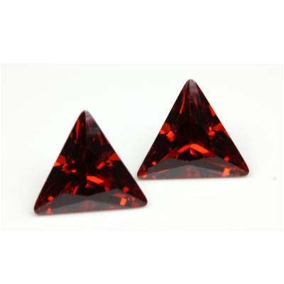 China Color Play Or Fire Wuzhou Loose Gemstones Synthetic Zircon Triangle Cut CZ Loose Stones Colored Gemtones For Jewelry for sale