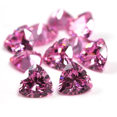 China Color Set or Fire Wuzhou Synthetic Loose Gemstones Zircon Trillion Cut CZ Loose Stones Zircon Colored Gemtones For Jewelry for sale