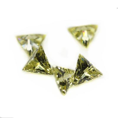 China Color Play or All Fire Sell Loose Gemstones Synthetic Zircon Triangle Cut CZ Loose Stones Colored Gemtones For Jewelry for sale